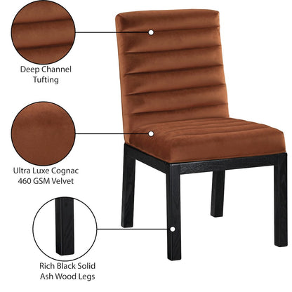 Evelyn Cognac Velvet Dining Chair