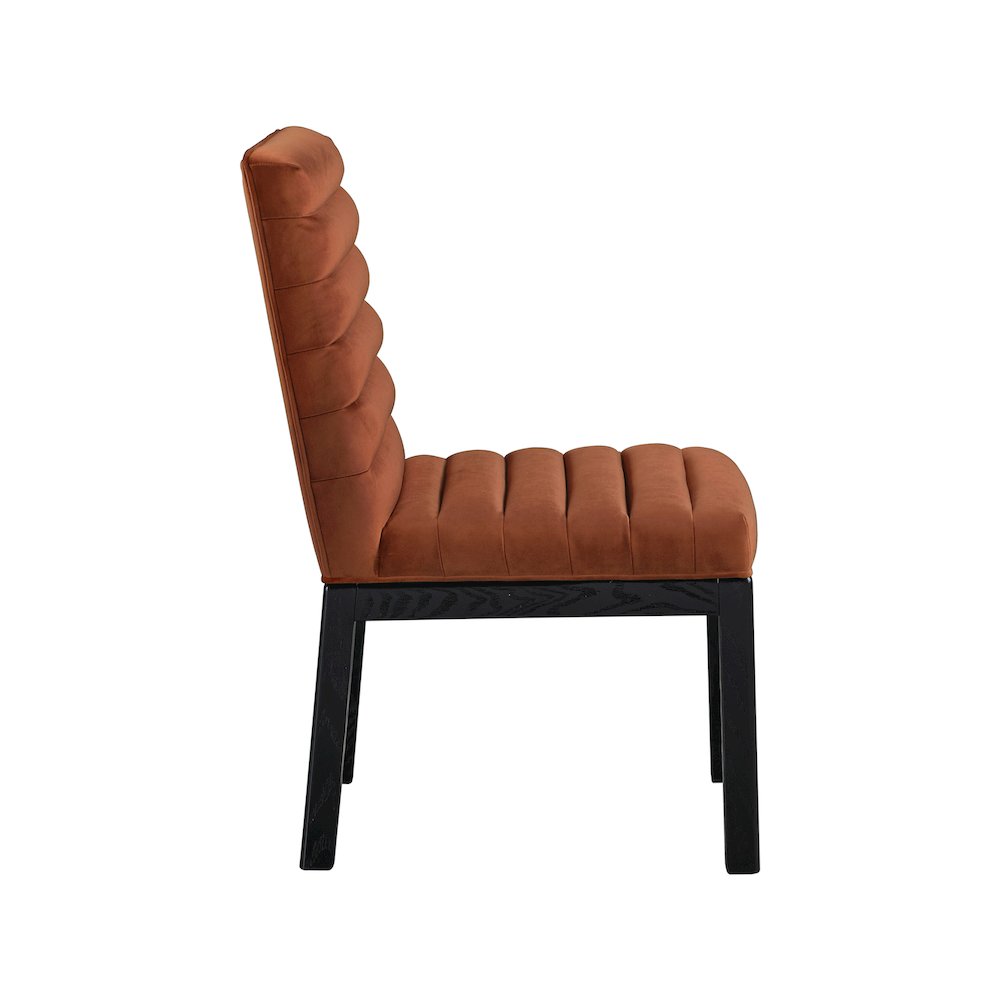 Evelyn Cognac Velvet Dining Chair