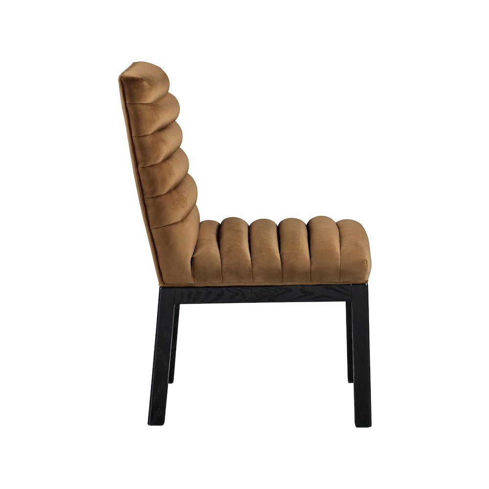 Evelyn Saddle Velvet Dining Chair