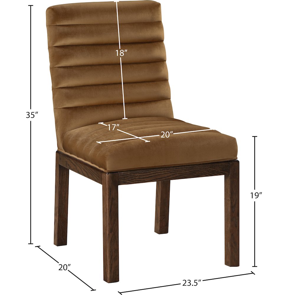 Evelyn Saddle Velvet Dining Chair