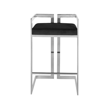Ezra Black Velvet Stool, Set of 2