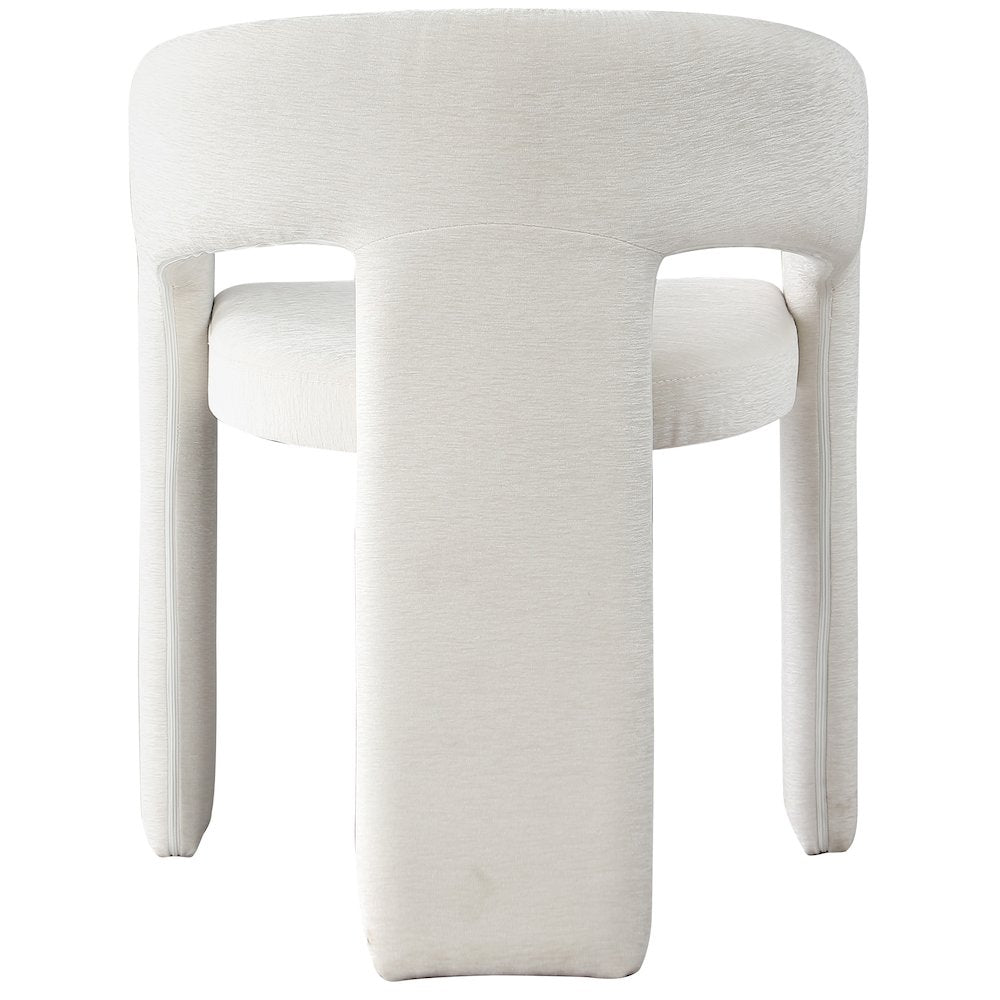 Rendition Cream Plush Fabric Dining Chair Set of 2