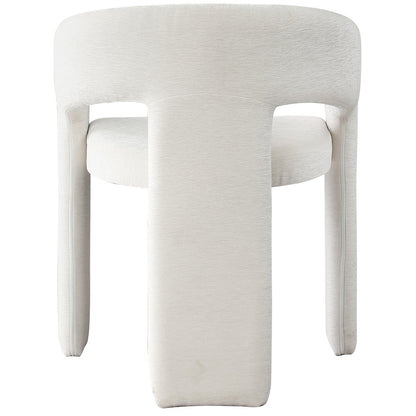 Rendition Cream Plush Fabric Dining Chair Set of 2