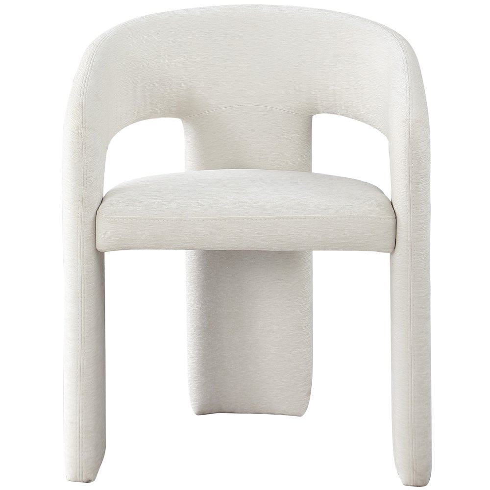 Rendition Cream Plush Fabric Dining Chair Set of 2