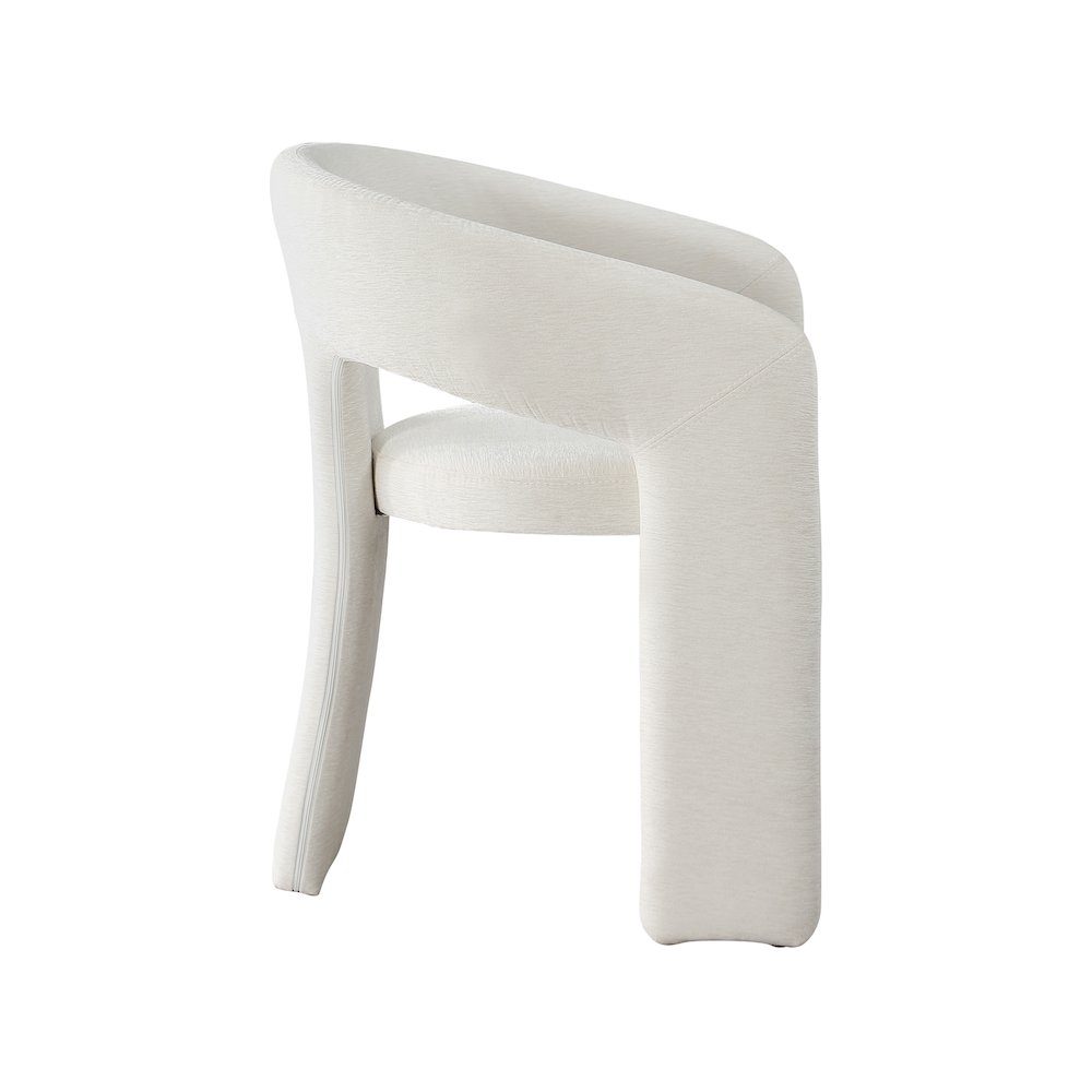 Rendition Cream Plush Fabric Dining Chair Set of 2