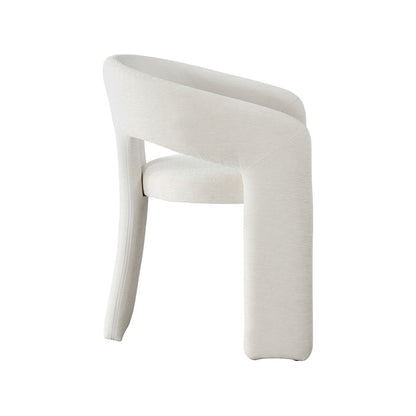 Rendition Cream Plush Fabric Dining Chair Set of 2