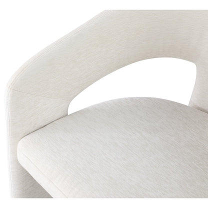 Rendition Cream Plush Fabric Dining Chair Set of 2