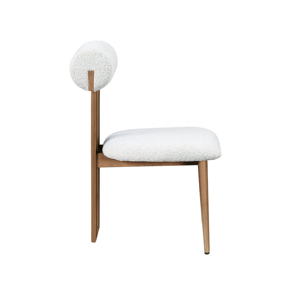 Dario Cream Boucle Fabric Dining Chair, Set of 2