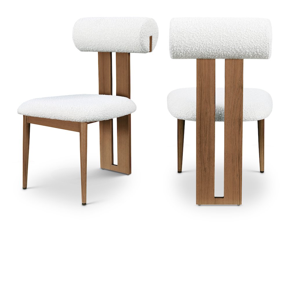 Dario Cream Boucle Fabric Dining Chair, Set of 2