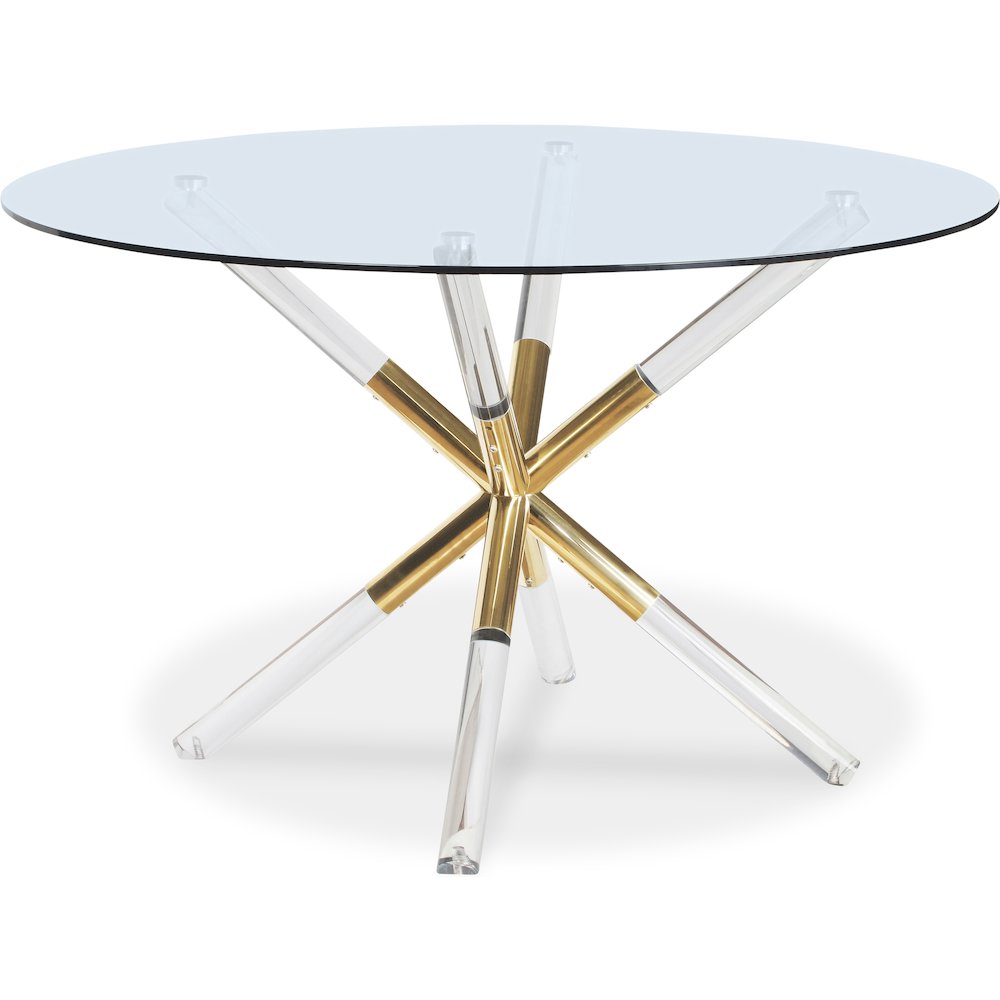 Mercury Acrylic/Gold Dining Table