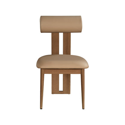 Dario Tan Vegan Leather Dining Chair, Set of 2