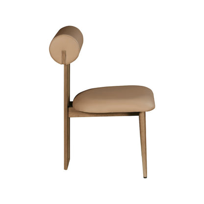 Dario Tan Vegan Leather Dining Chair, Set of 2