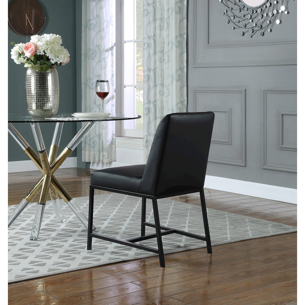 Bryce Black Vegan Leather Dining Chair, Set of 2