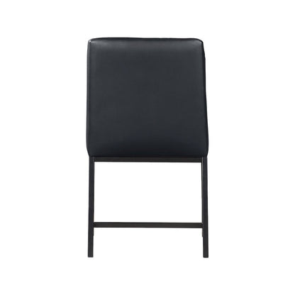 Bryce Black Vegan Leather Dining Chair, Set of 2