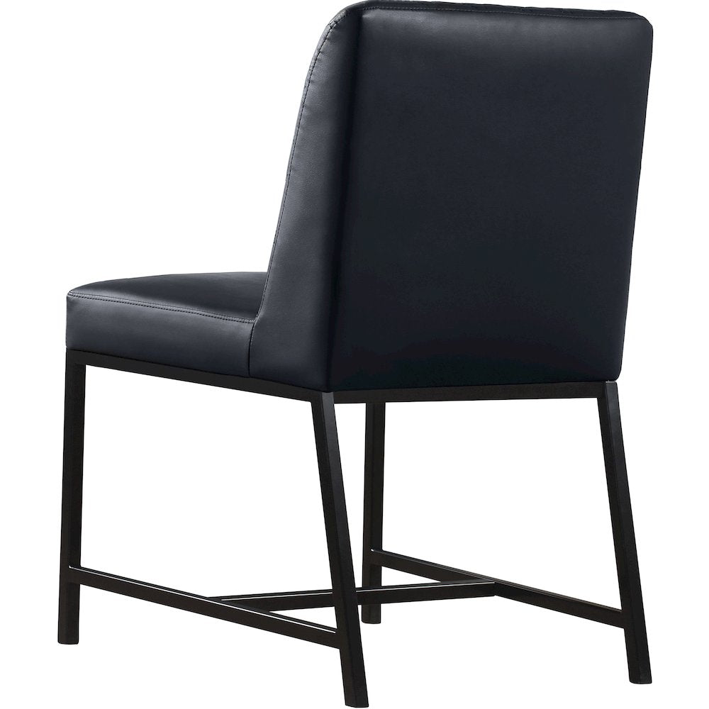 Bryce Black Vegan Leather Dining Chair, Set of 2