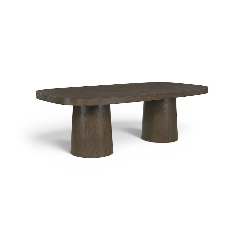 Woodhaven 95.5" Brown Solid Wood And Oak Veneer Dining Table (3 Boxes)