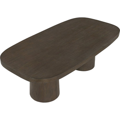 Woodhaven 95.5" Brown Solid Wood And Oak Veneer Dining Table (3 Boxes)
