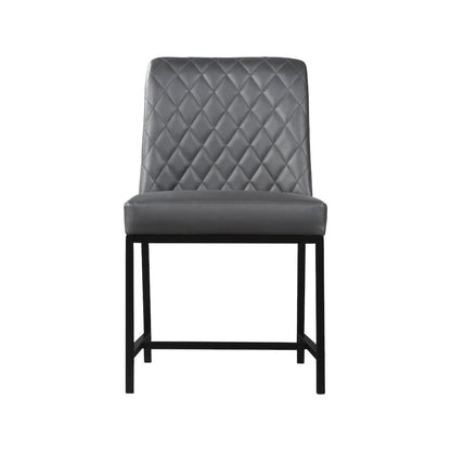 Bryce Grey Vegan Leather Dining Chair, Set of 2