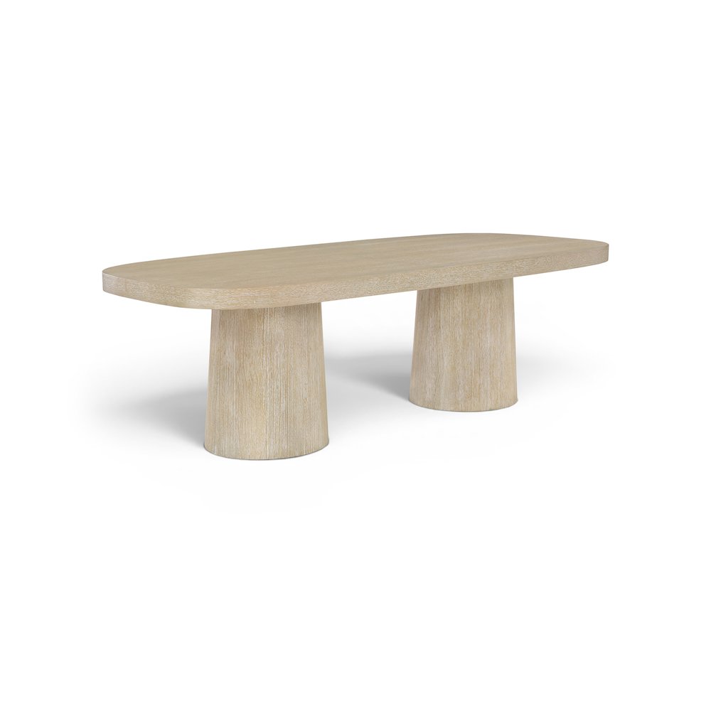 Woodhaven 95.5" Natural Solid Wood And Oak Veneer Dining Table (3 Boxes)