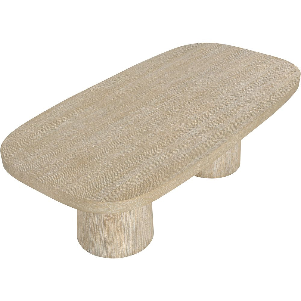 Woodhaven 95.5" Natural Solid Wood And Oak Veneer Dining Table (3 Boxes)