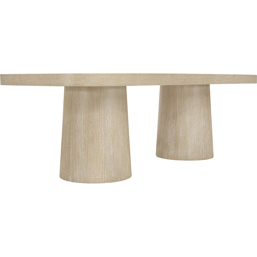 Woodhaven 95.5" Natural Solid Wood And Oak Veneer Dining Table (3 Boxes)