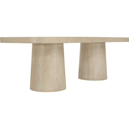 Woodhaven 95.5" Natural Solid Wood And Oak Veneer Dining Table (3 Boxes)