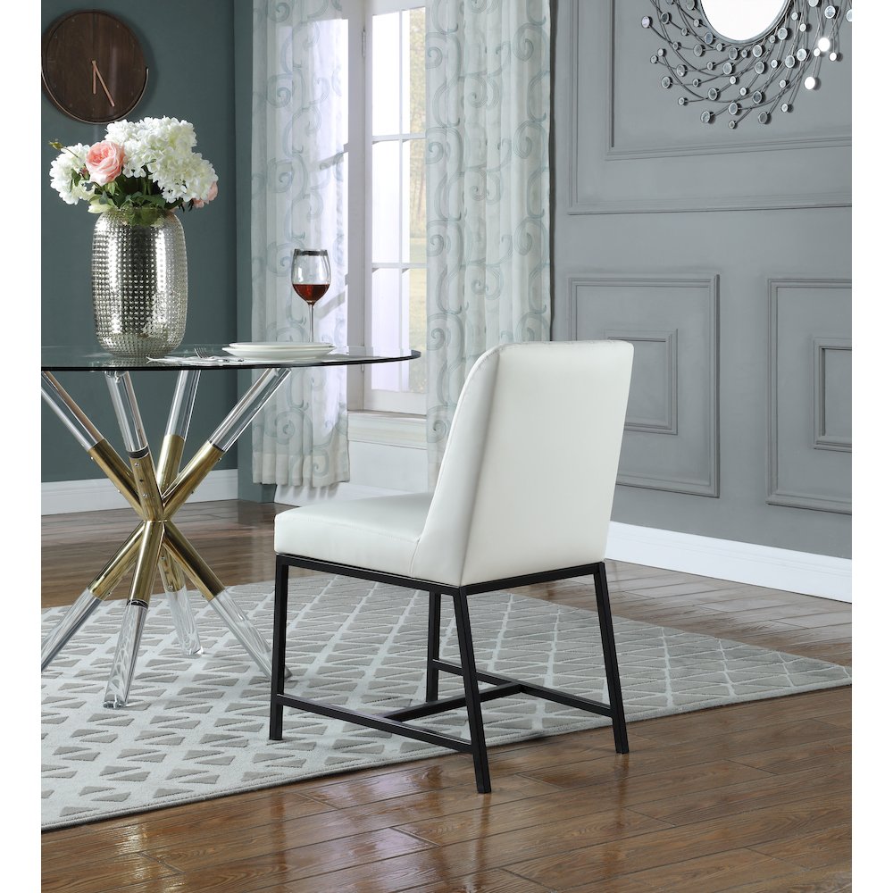 Bryce White Vegan Leather Dining Chair, Set of 2