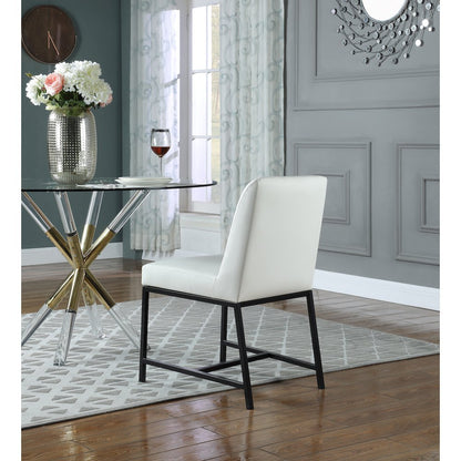 Bryce White Vegan Leather Dining Chair, Set of 2