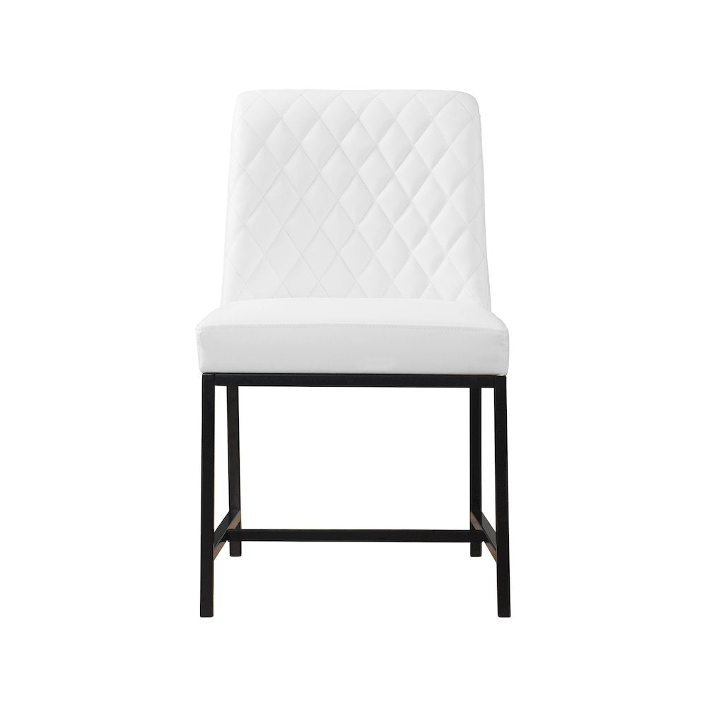 Bryce White Vegan Leather Dining Chair, Set of 2