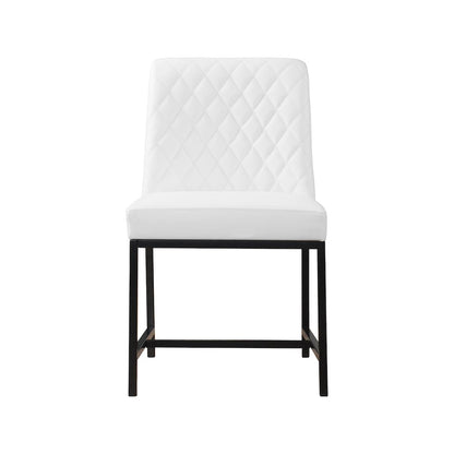 Bryce White Vegan Leather Dining Chair, Set of 2