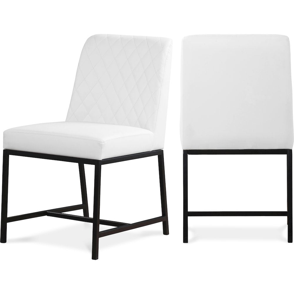 Bryce White Vegan Leather Dining Chair, Set of 2
