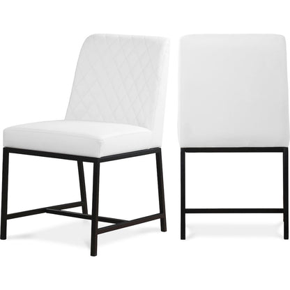 Bryce White Vegan Leather Dining Chair, Set of 2