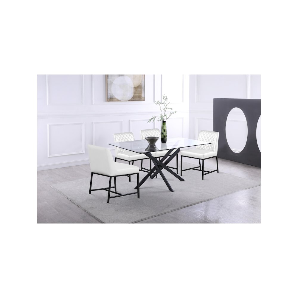 Bryce White Vegan Leather Dining Chair, Set of 2