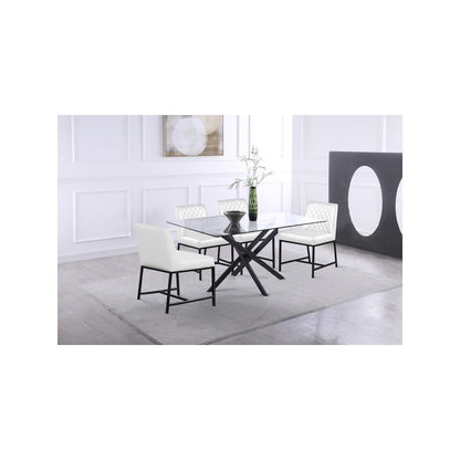 Bryce White Vegan Leather Dining Chair, Set of 2
