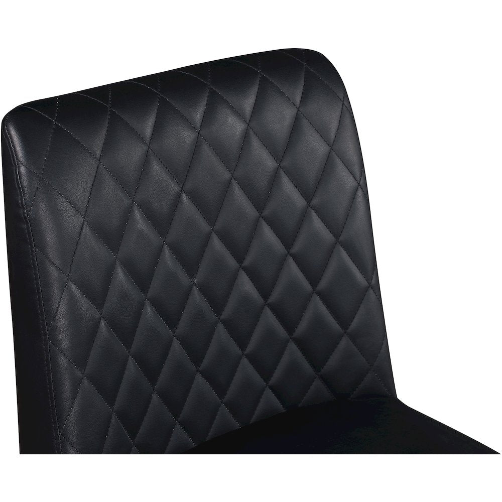 Bryce Black Vegan Leather Stool, Set of 2