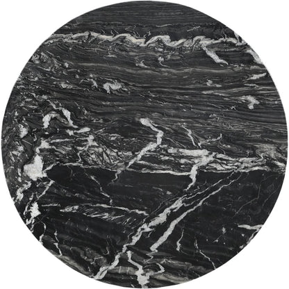 Fontelina 30" Black Genuine Marble Bistro Dining Table