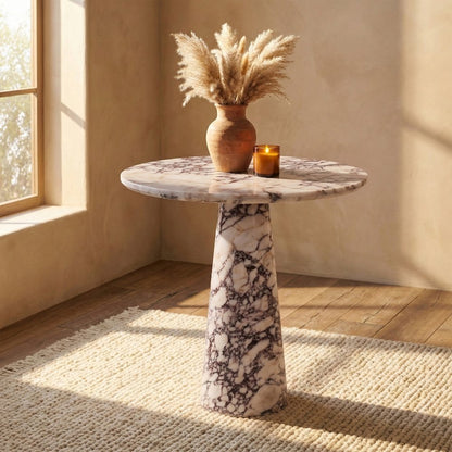 Fontelina 30" Viola Genuine Marble Bistro Dining Table