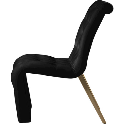Curve Black Velvet Dining Chair, Set of 2