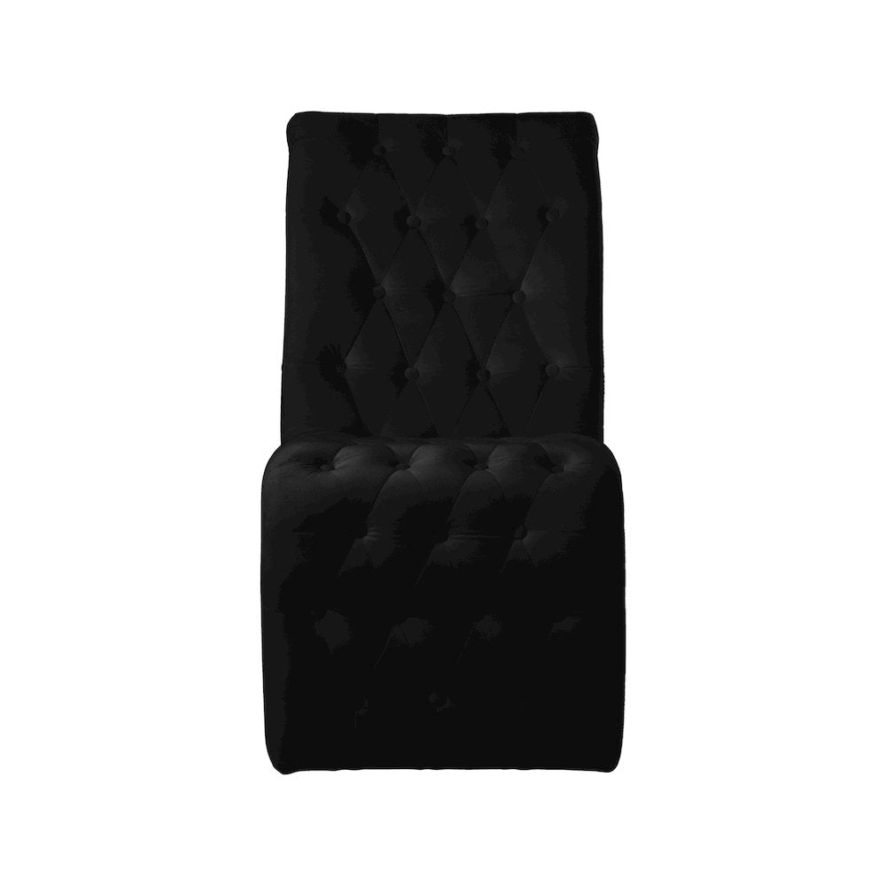 Curve Black Velvet Dining Chair, Set of 2