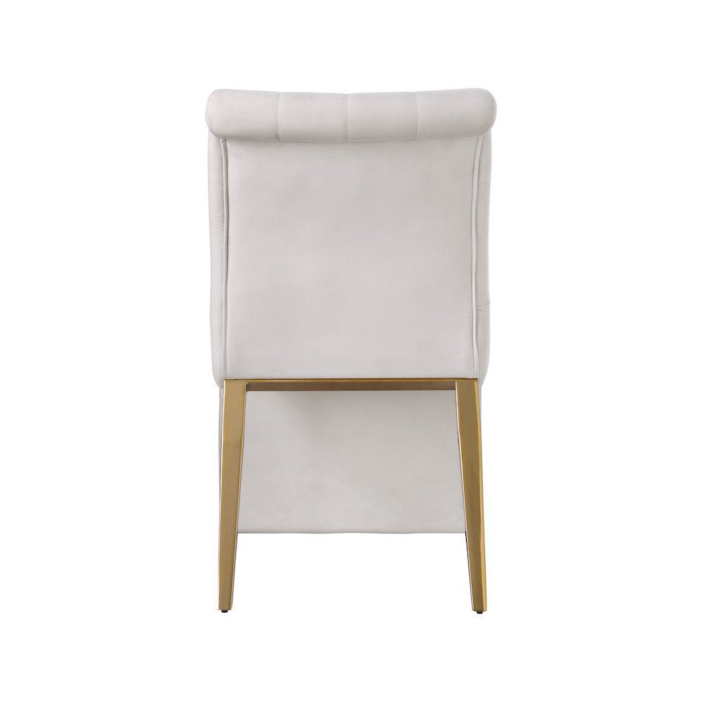 Curve Cream Velvet Dining Chair, Set of 2