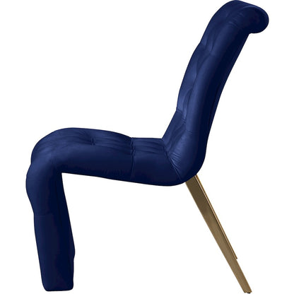 Curve Navy Velvet Dining Chair, Set of 2