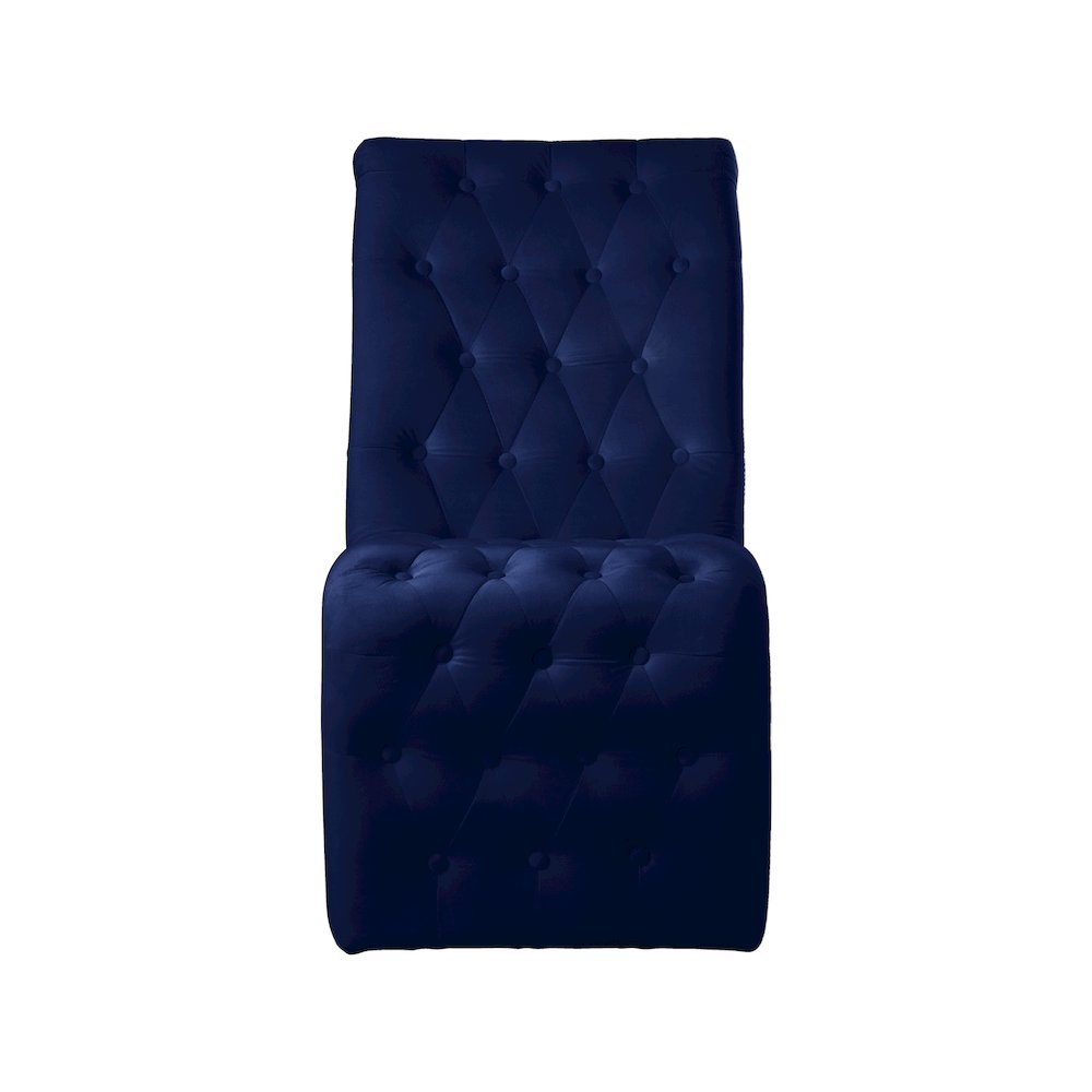 Curve Navy Velvet Dining Chair, Set of 2