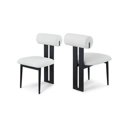 Dario Cream Boucle Fabric Dining Chair, Set of 2