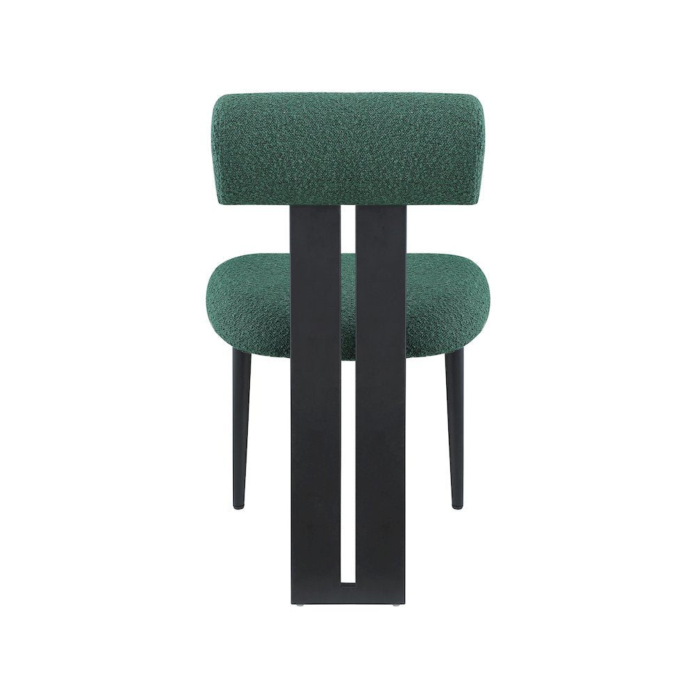 Dario Green Boucle Fabric Dining Chair, Set of 2