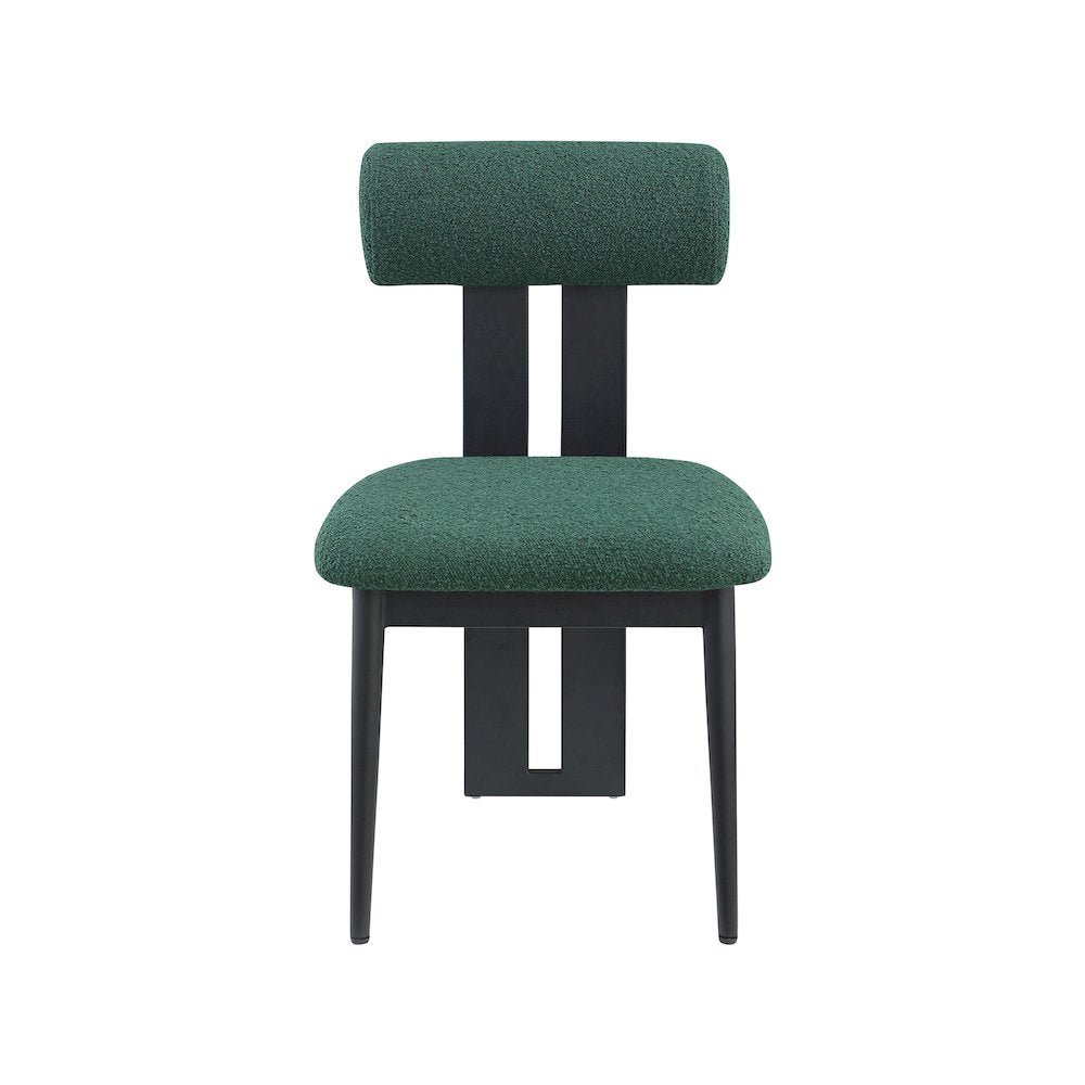 Dario Green Boucle Fabric Dining Chair, Set of 2