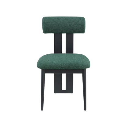 Dario Green Boucle Fabric Dining Chair, Set of 2