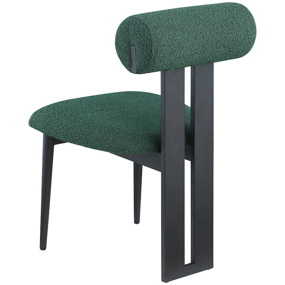 Dario Green Boucle Fabric Dining Chair, Set of 2