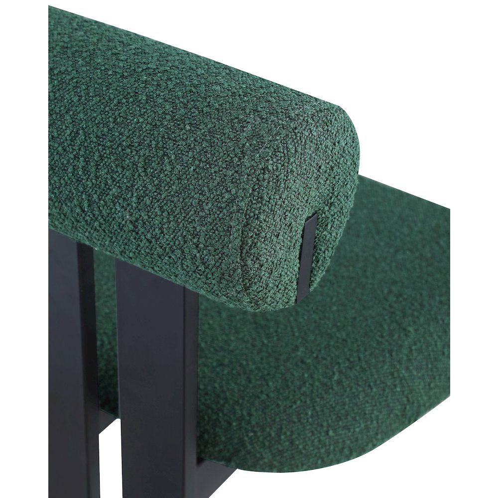 Dario Green Boucle Fabric Dining Chair, Set of 2