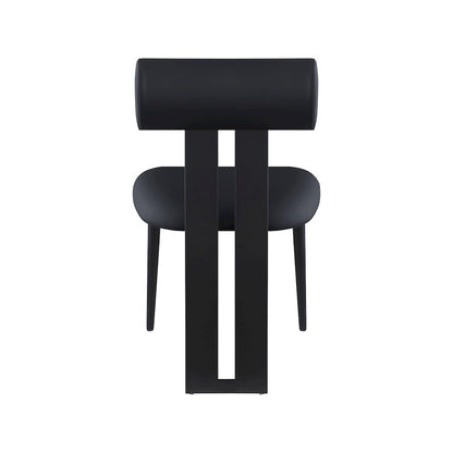Dario Black Vegan Leather Dining Chair, Set of 2