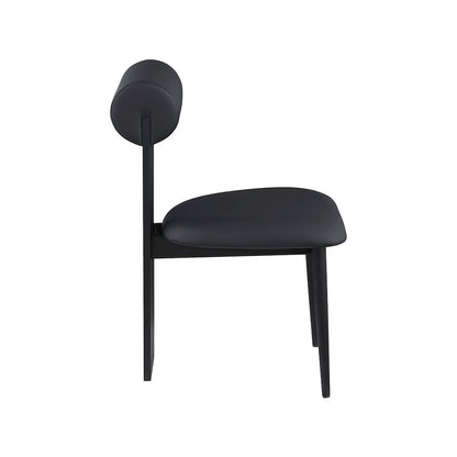Dario Black Vegan Leather Dining Chair, Set of 2